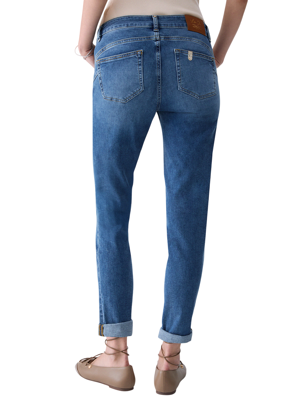 Liu Jo jeans donna slim Monroe in denim stretch lavaggio blu UF6006D0357 79085 LIU JO 