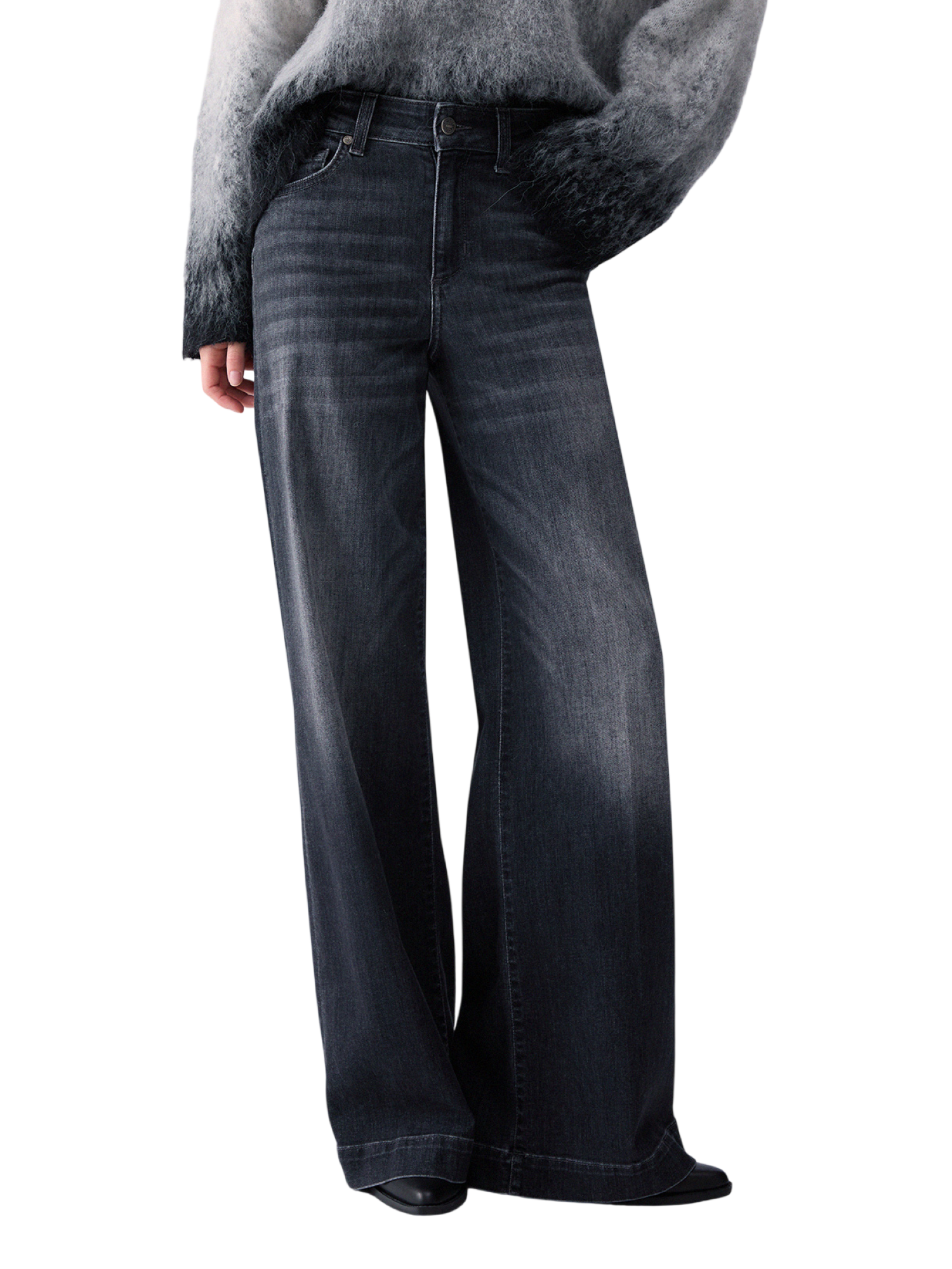 Liu Jo jeans palazzo donna in denim stretch lavaggio grigio UF6068DS081 8L504 LIU JO 
