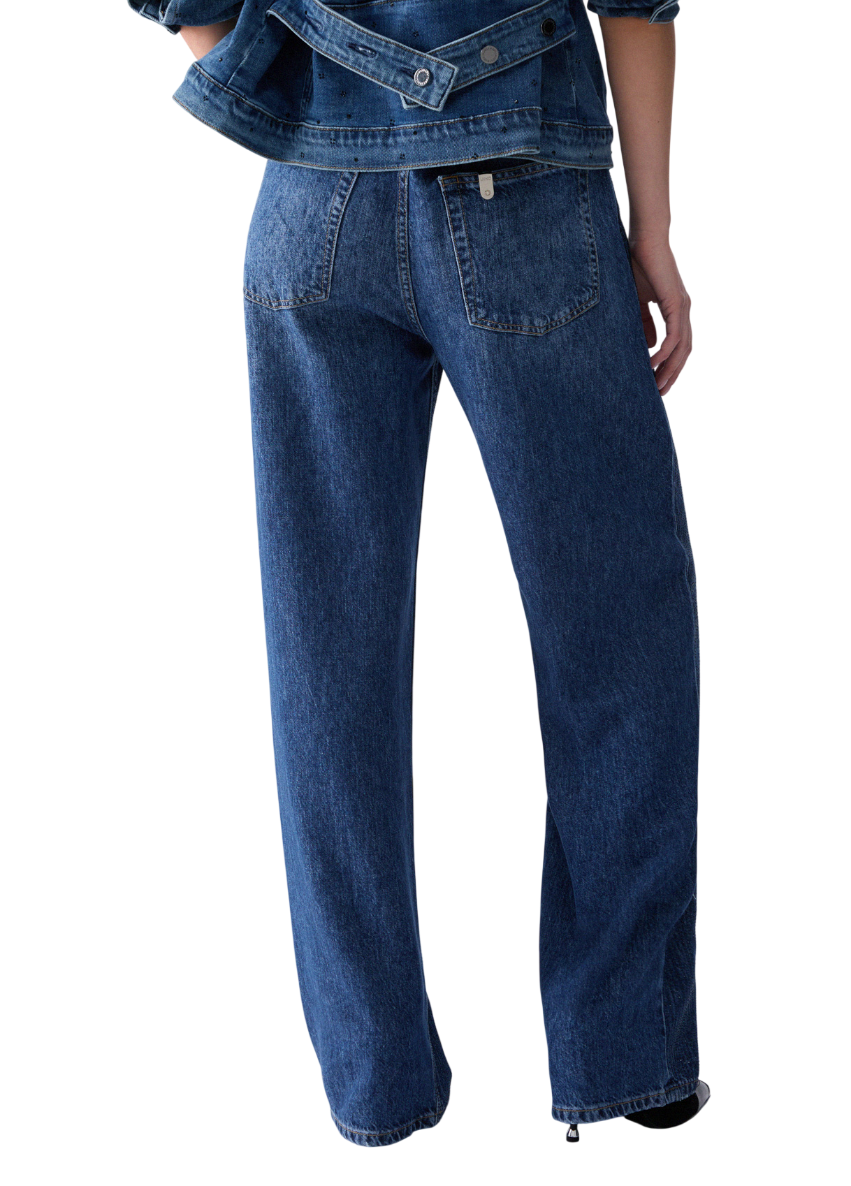Liu Jo jeans donna straight con strass lavaggio medio UF6166D0373 79111 LIU JO 