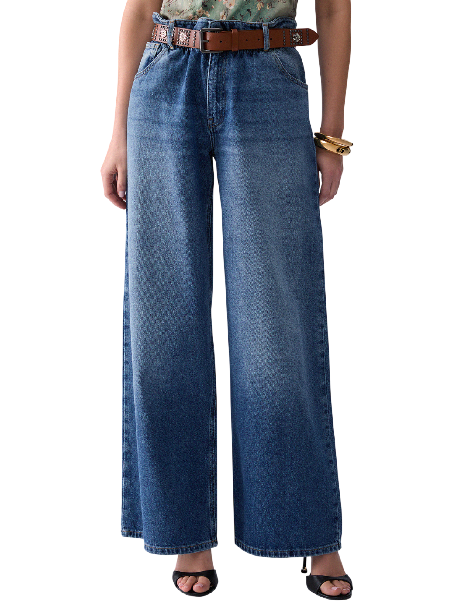 Liu Jo jeans wide leg Candy con cintura lavaggio blu medio UF6186D0370 79104 LIU JO 