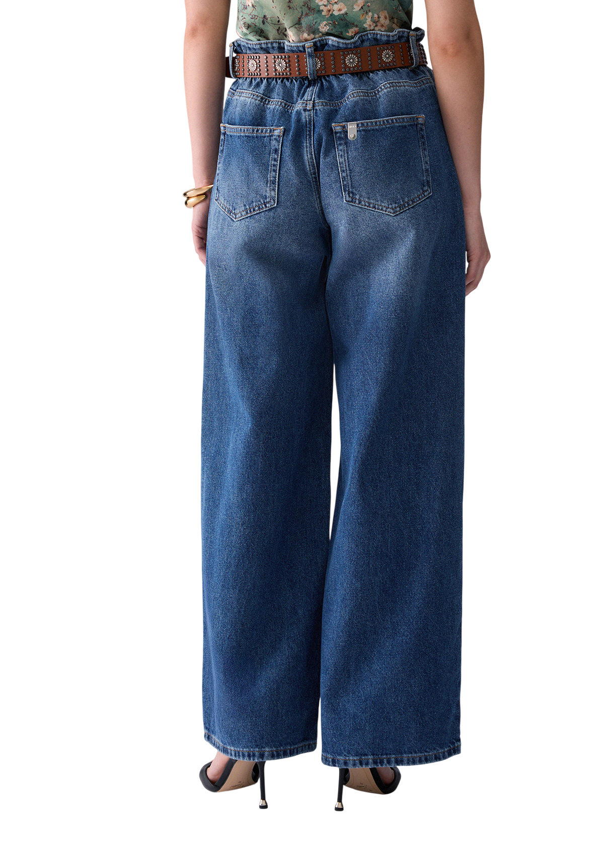 Liu Jo jeans wide leg Candy con cintura lavaggio blu medio UF6186D0370 79104 LIU JO 