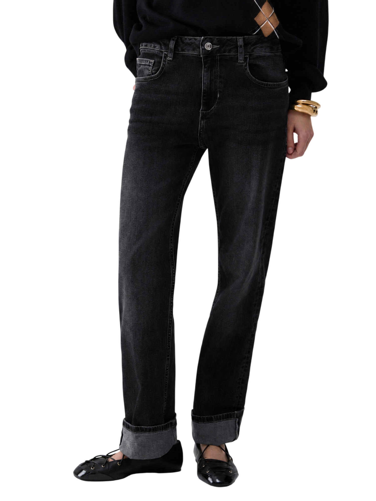 Liu Jo jeans donna straight in denim stretch lavaggio nero UF6225D0360 87531 LIU JO 