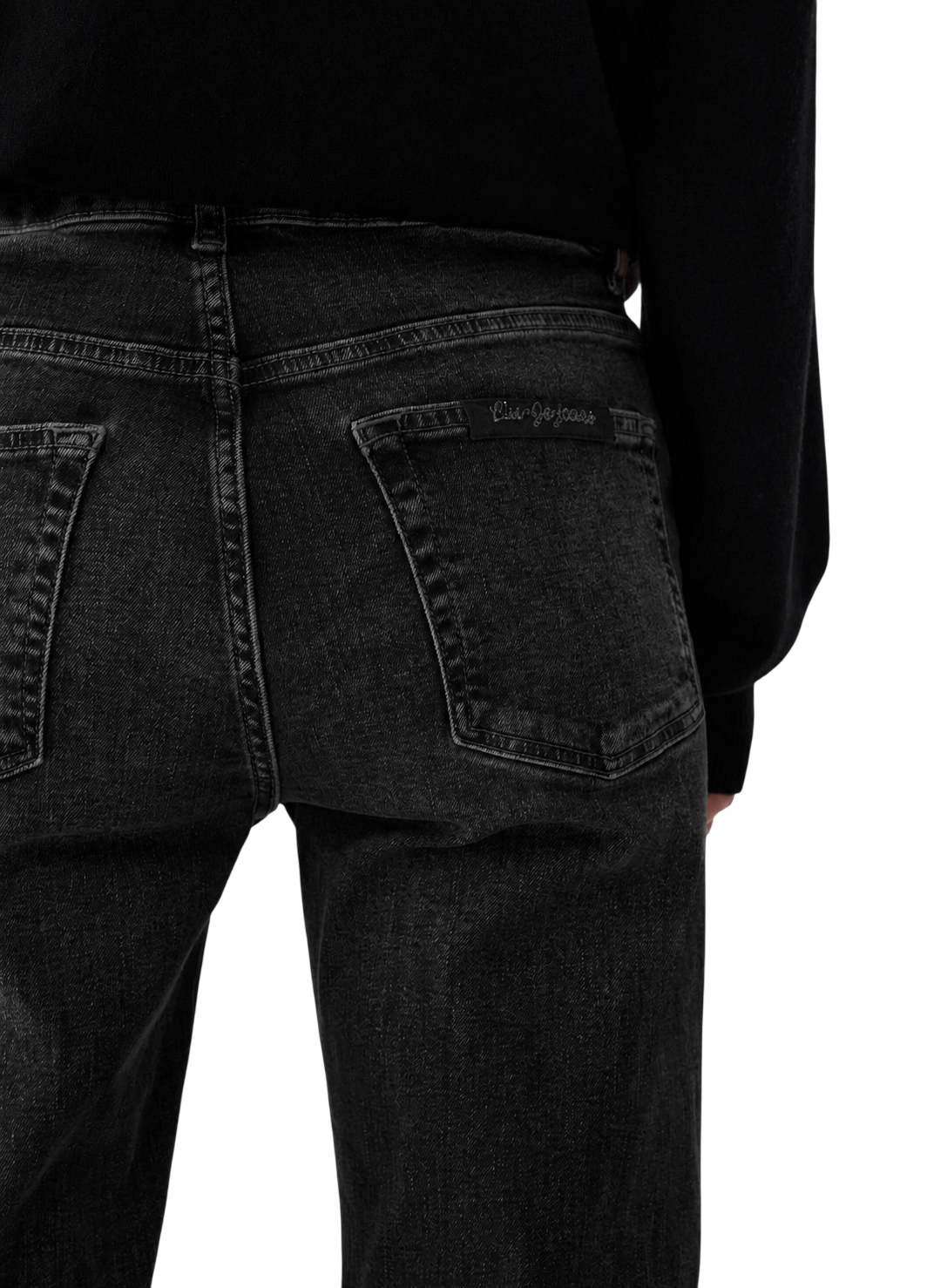 Liu Jo jeans donna straight in denim stretch lavaggio nero UF6225D0360 87531 LIU JO 