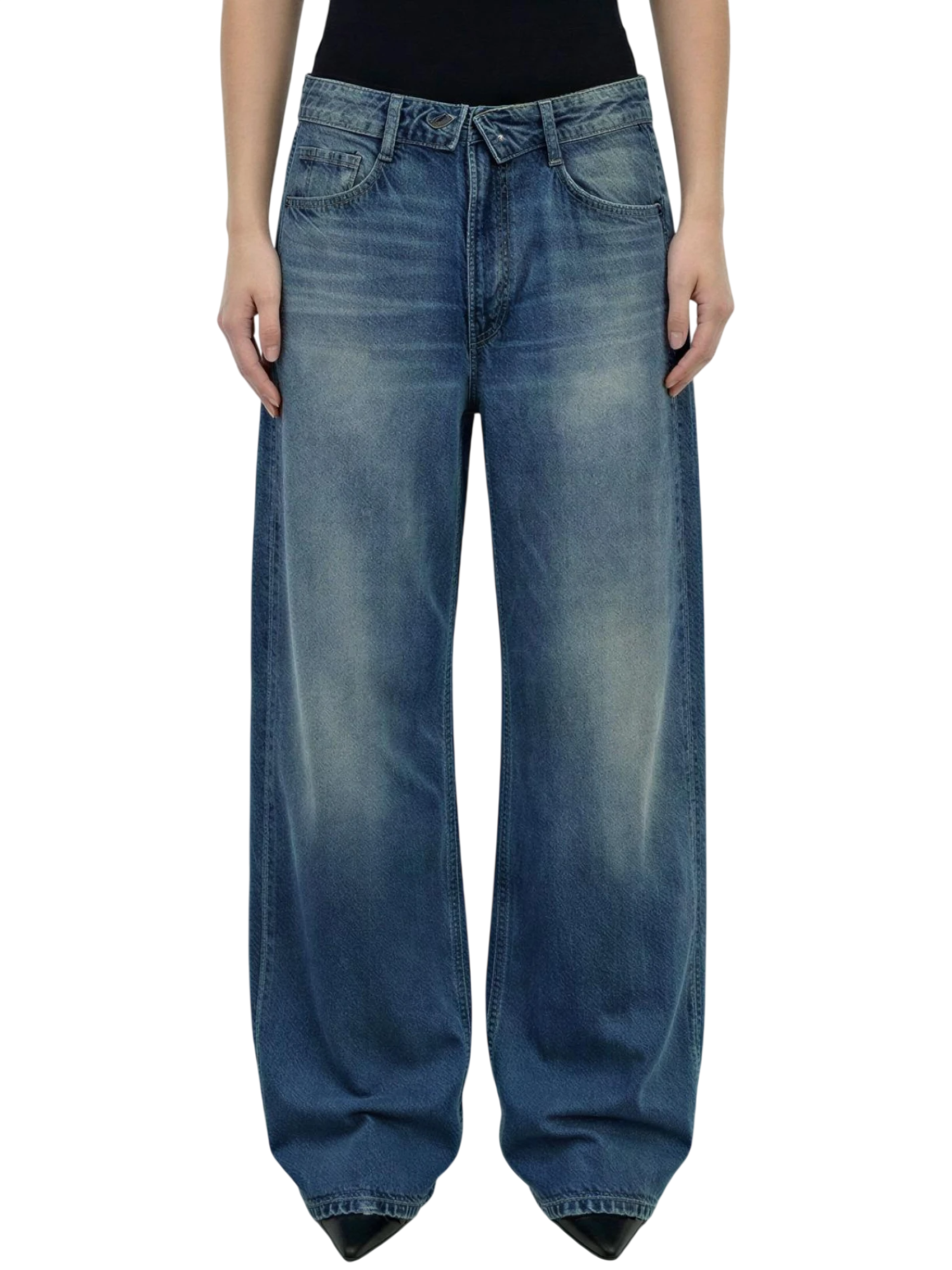 Liu Jo feat Elodie jeans wide leg Dea lavaggio blu medio UF6500D0396 79156 LIU JO 