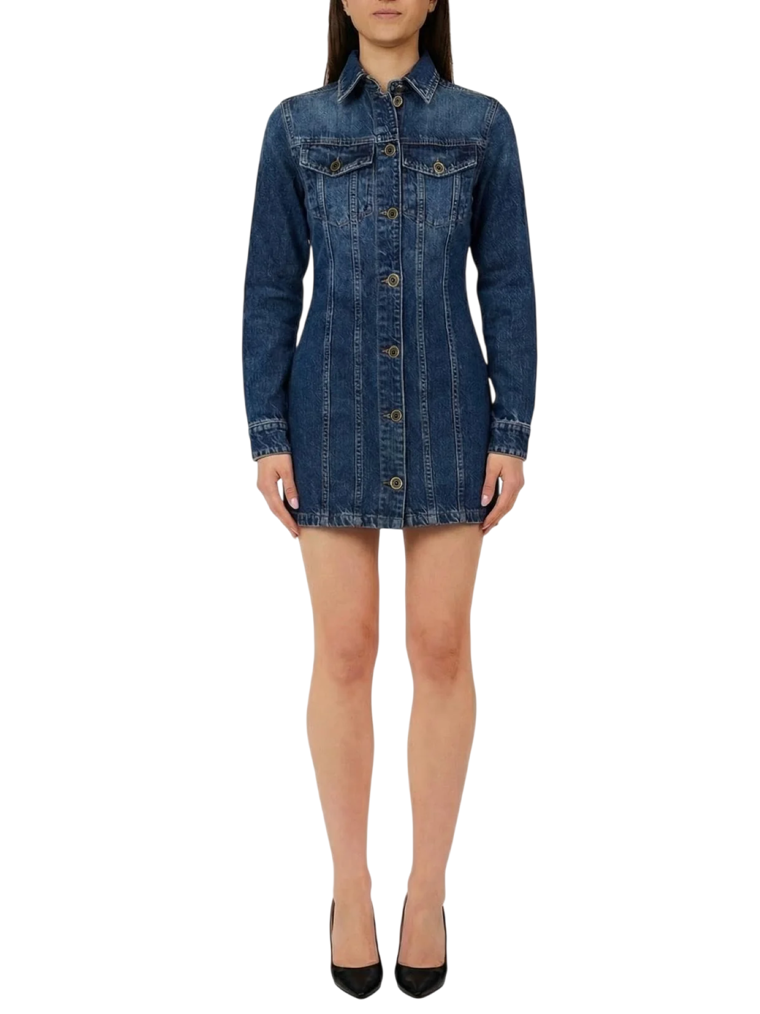 Liu Jo feat Elodie abito corto in denim donna lavaggio blu UF6504D0398 79158 LIU JO 