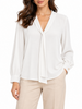 Lola by Sandro Ferrone blusa donna in georgette con fusciacca avorio