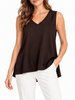 Lola by Sandro Ferrone top donna in raso e jersey marrone
