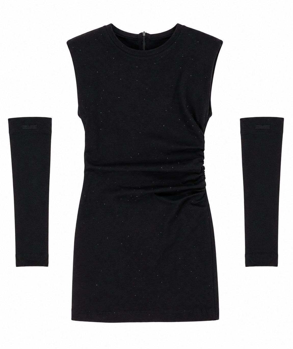 Lulù by Miss Grant abito bambina e manicotti con strass nero LL4453 NERO LU LU' 
