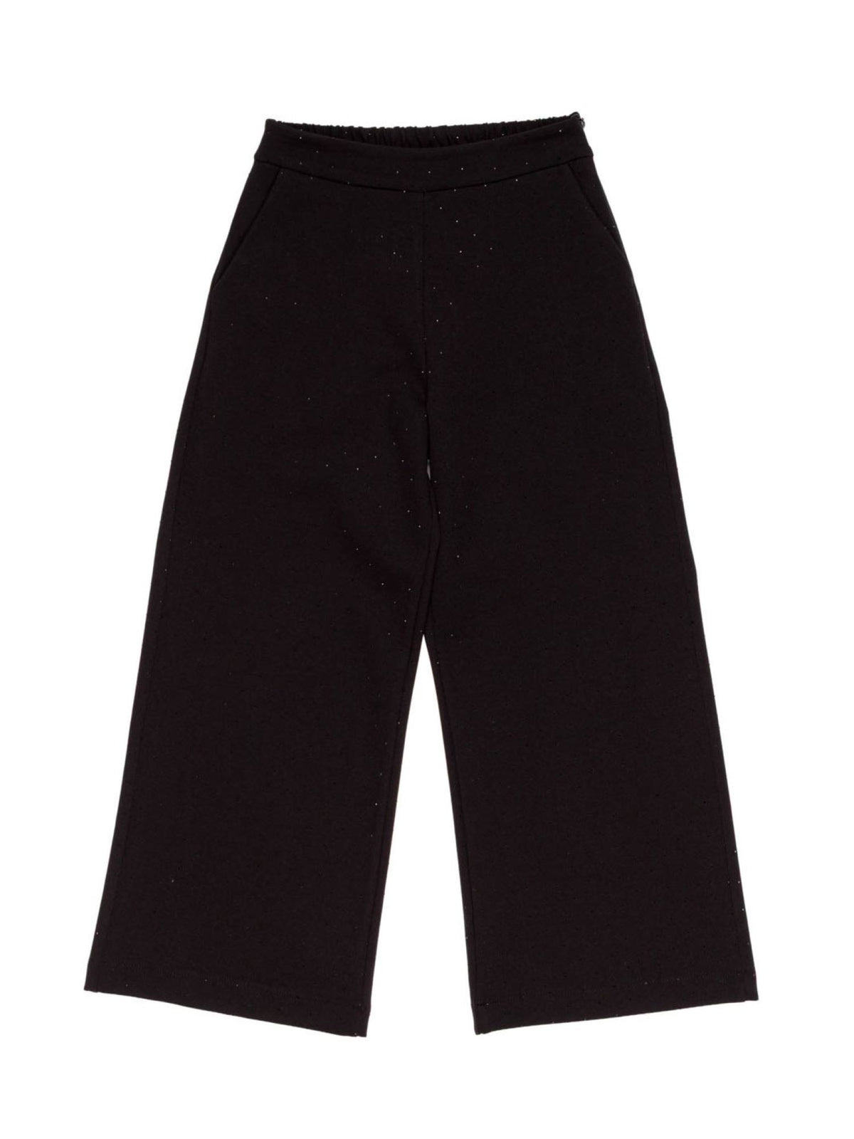 Lulù by Miss Grant pantaloni palazzo bambina con strass nero LL4598 NERO LU LU' 