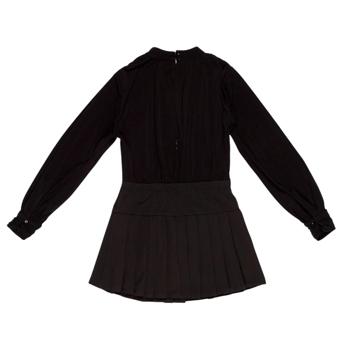 Lulù by Miss Grant abito corto bambina a pieghe nero LL4629 NERO LU LU' 