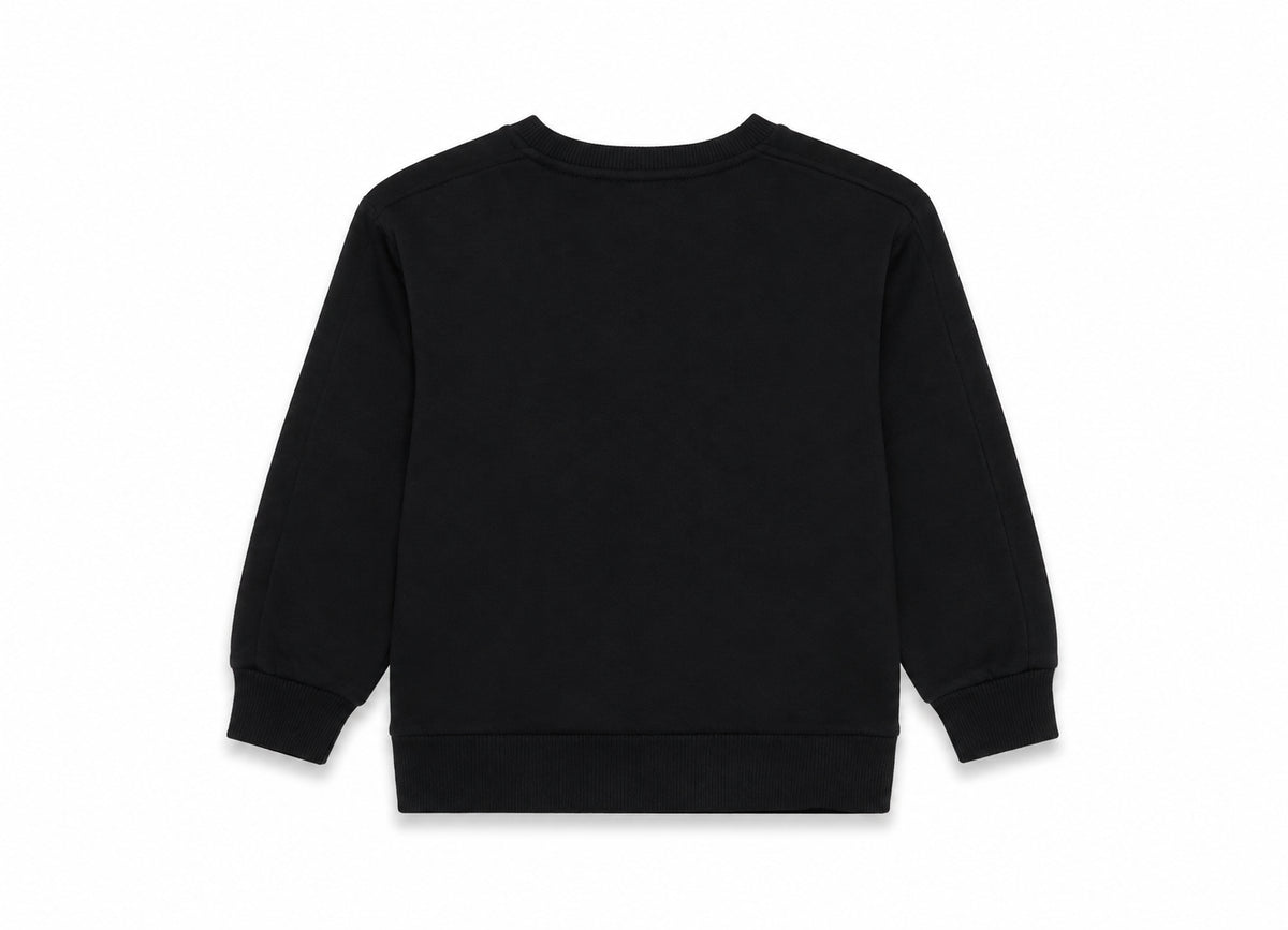 Moschino felpa bambina con orsetto e logo nero HUF0A3LCA83 60100 MOSCHINO 