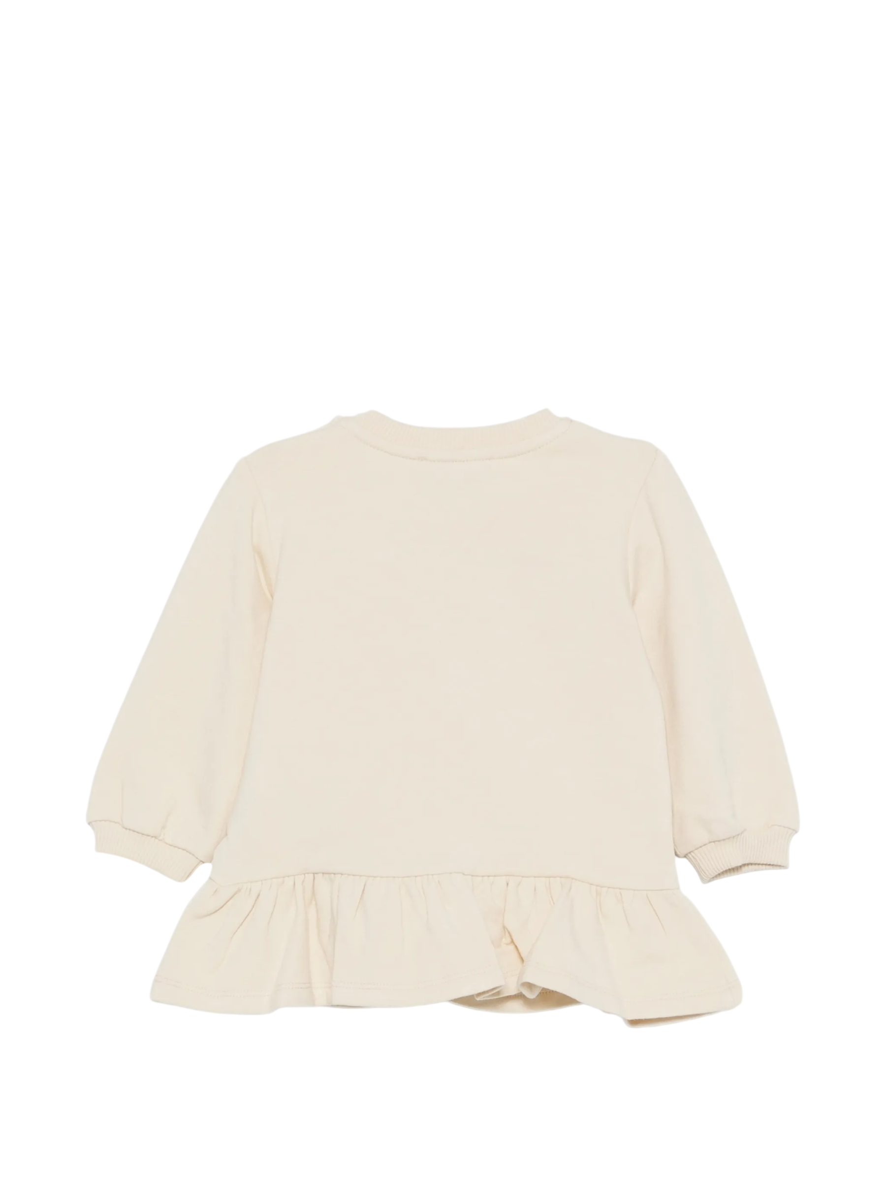 Moschino abito neonata in cotone felpato con orsetto beige MBV0BKLDA18 20404 MOSCHINO 