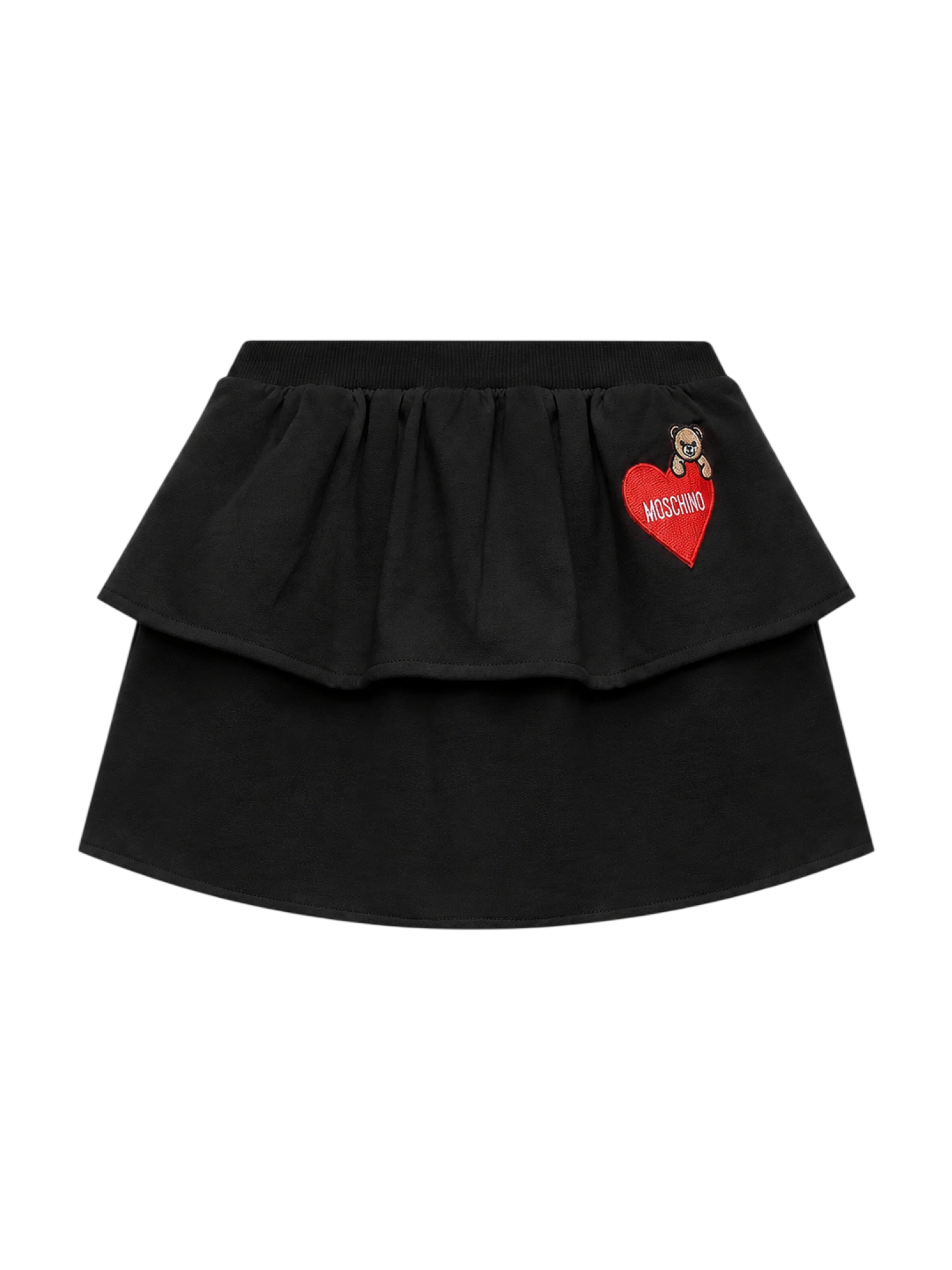Moschino gonna a balze neonata con orsetto nero MDJ01QLCA40 60100 MOSCHINO 