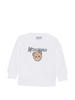Moschino felpa unisex neonato con orsetto bianco