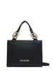 Love Moschino borsa a mano in ecopelle martellata con tracolla nero