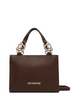 Love Moschino borsa a mano in ecopelle martellata con tracolla marrone