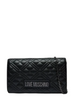Love Moschino borsa a tracolla donna in ecopelle trapuntata nero argento