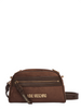 Love Moschino borsa a tracolla donna in velour marrone