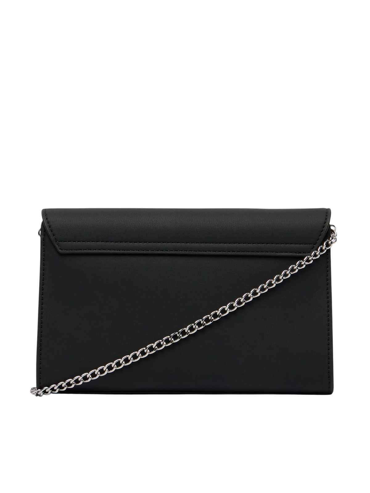 Love Moschino borsa a tracolla in ecopelle con placca logo nero argento JC4103PP1P-KD0 00B MOSCHINO LOVE 