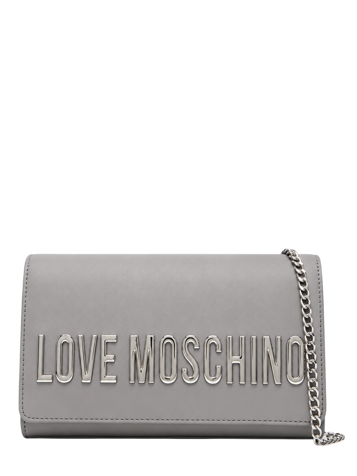 Love Moschino borsa a tracolla in ecopelle con placca logo grigio oro JC4103PP1P-KD0 011 MOSCHINO LOVE 