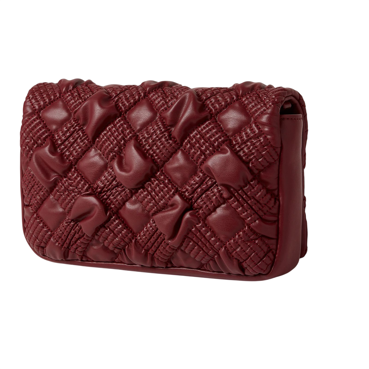 Love Moschino borsa a tracolla donna in pelle con placca logo bordeaux oro JC4131PP1P-L10 55A MOSCHINO LOVE 