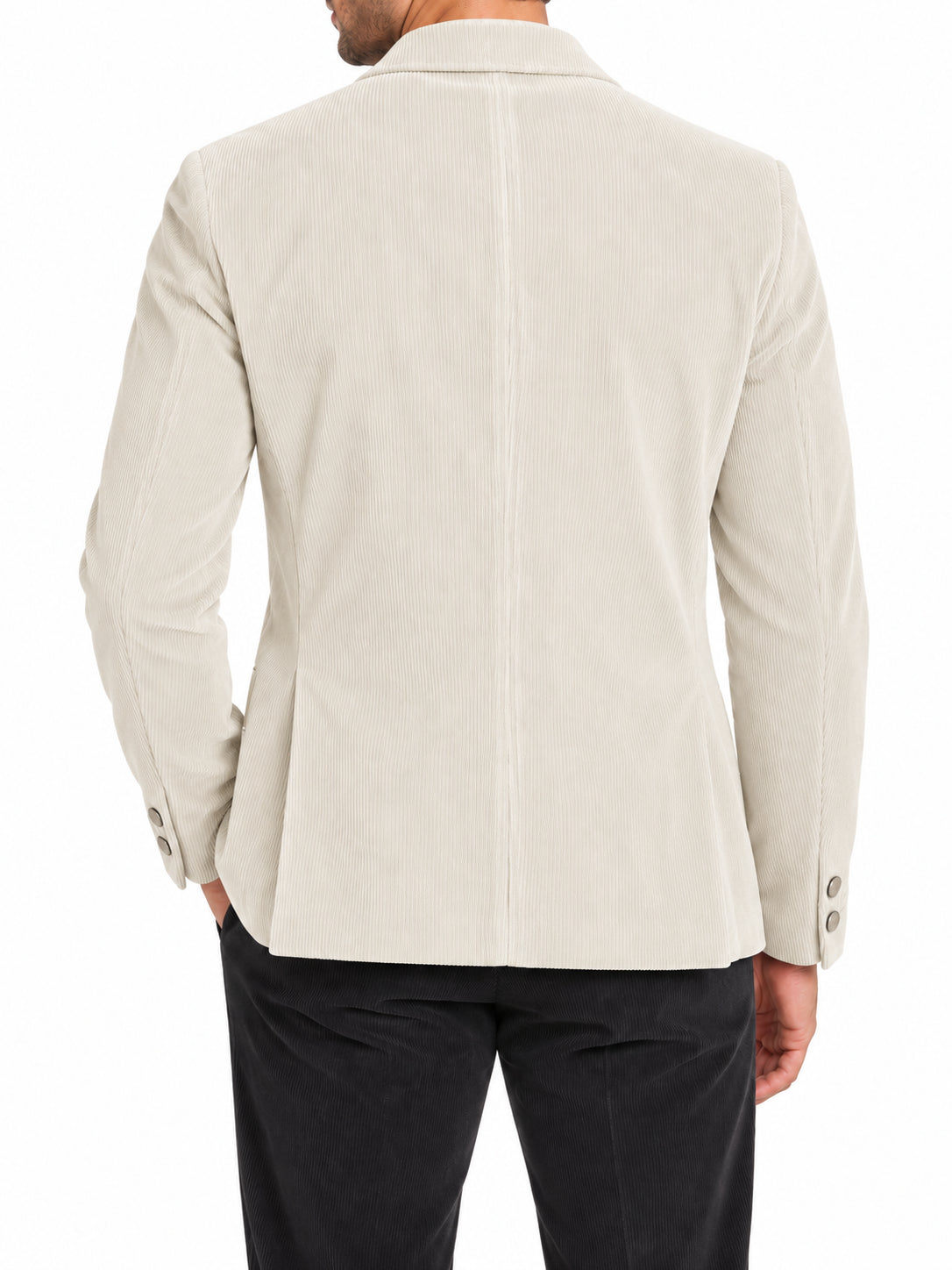 Mulish giacca doppiopetto Arcano uomo in velluto millerighe panna ARCANO-GKS717 PANNA MULISH 