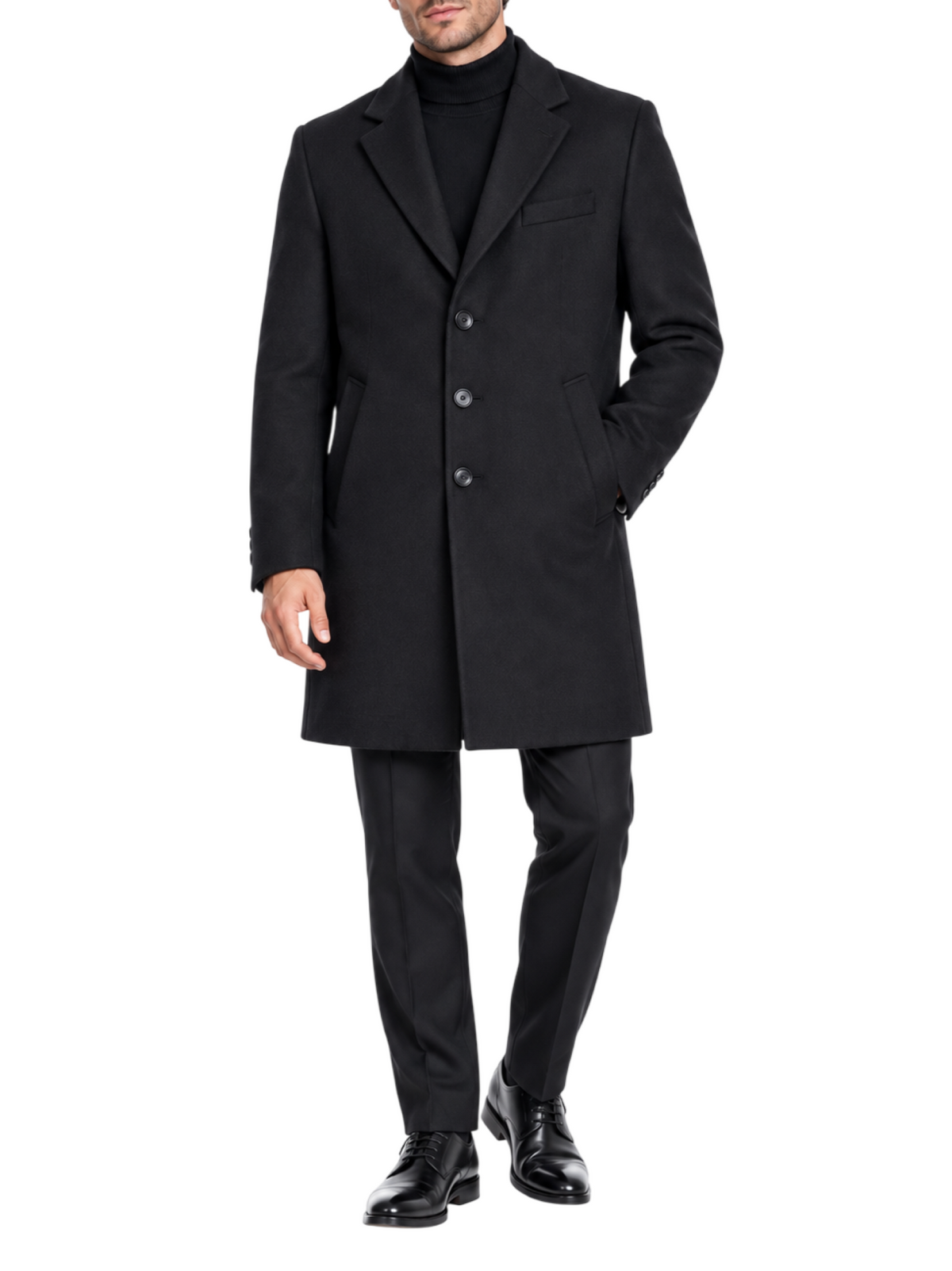 Mulish cappotto uomo misto lana Everest nero EVEREST-MCPS100 NERO MULISH 