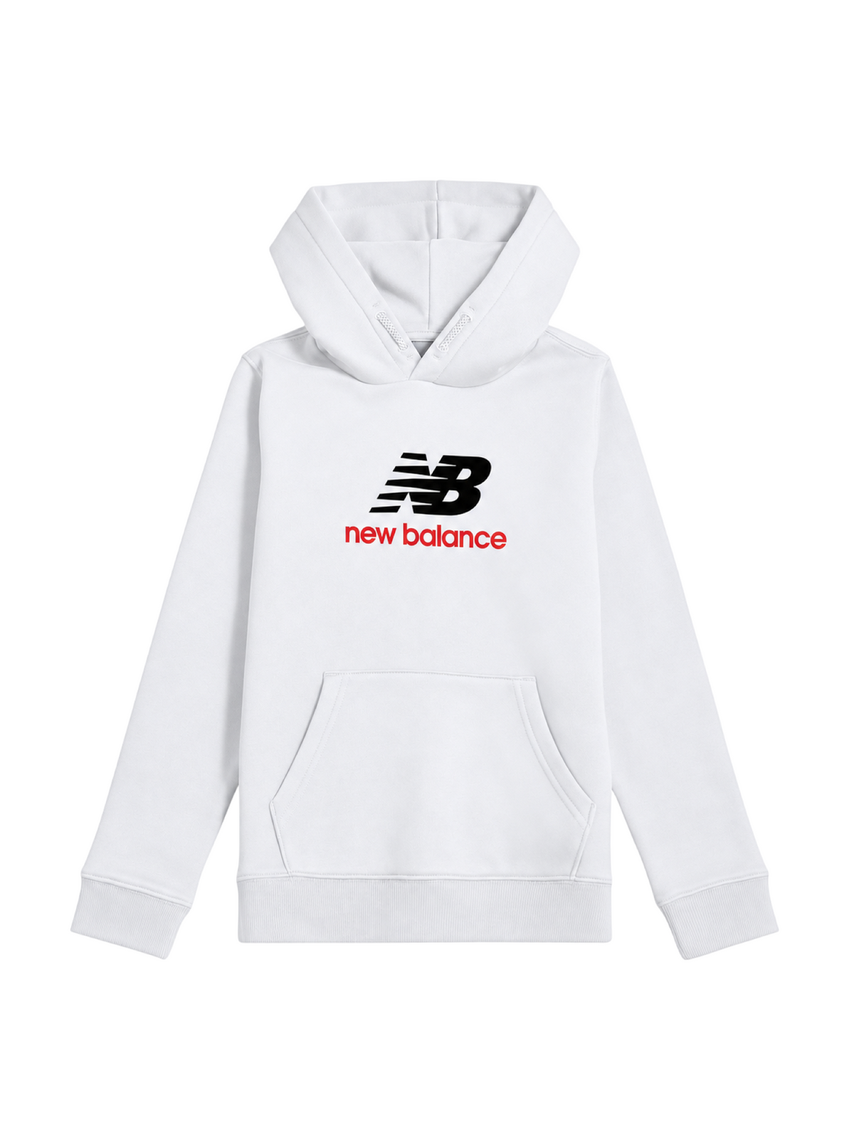New Balance felpa unisex bambino con cappuccio bianco LAKB0366 BWE NEW BALANCE 