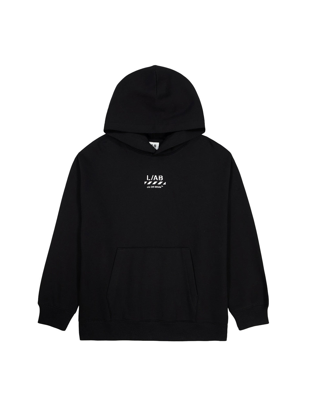 Off White felpa con cappuccio bambino stampa logo nero OLFJB04F 001 Off White 