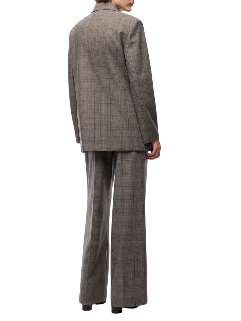 Pinko giacca doppiopetto New Guinea fantasia check grigio 105617-A3FF CYZ PINKO 