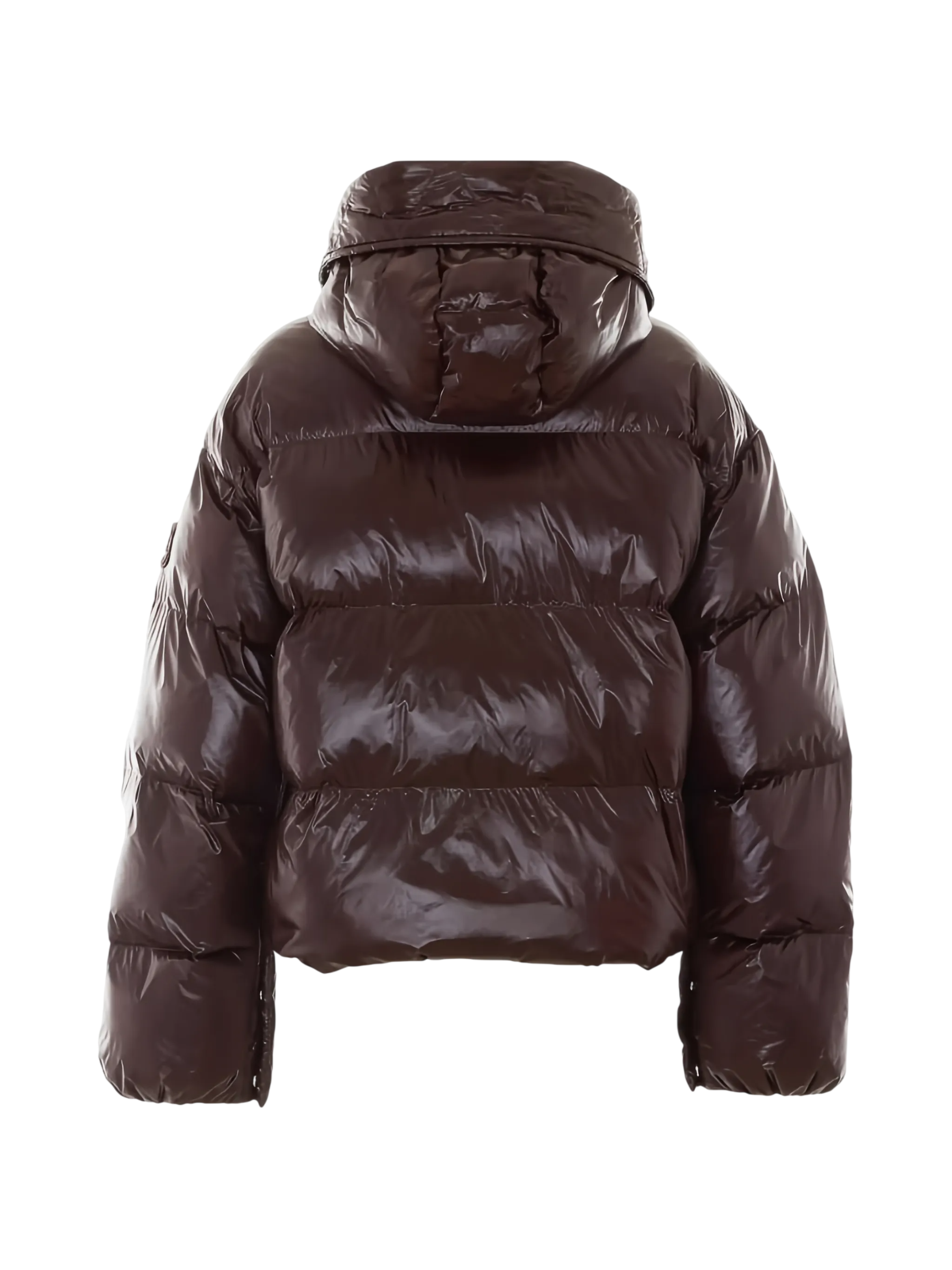 Pinko piumino donna Impasto con cappuccio marrone 105656-A3FI L72 PINKO 