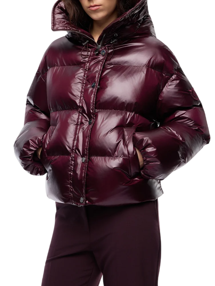 Pinko piumino donna Impasto con cappuccio borgogna 105656-A3FI RR7 PINKO 