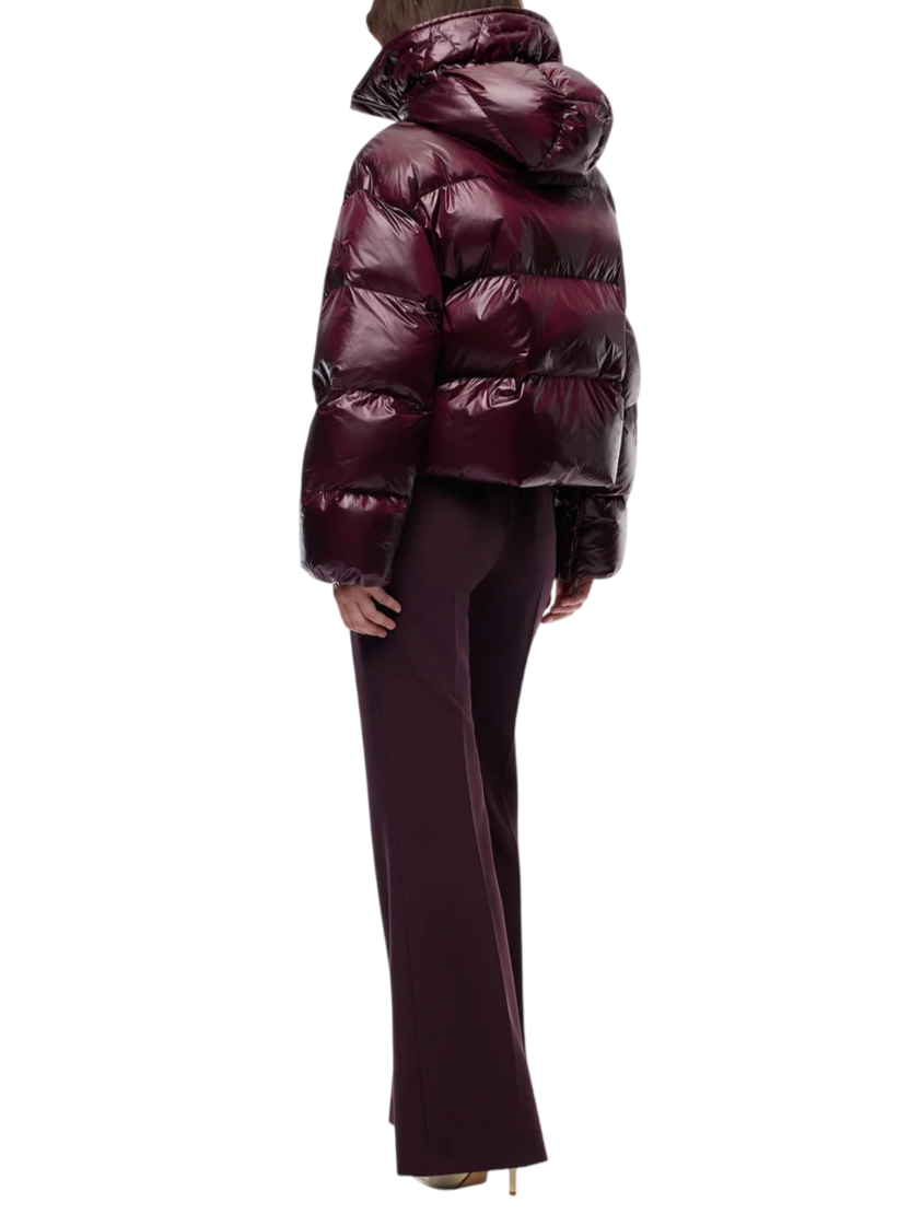 Pinko piumino donna Impasto con cappuccio borgogna 105656-A3FI RR7 PINKO 