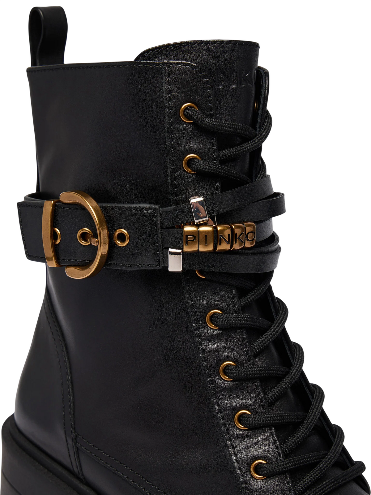Pinko stivaletti tronchetto alti donna Altea in pelle nero SD0549P001 Z99 PINKO 