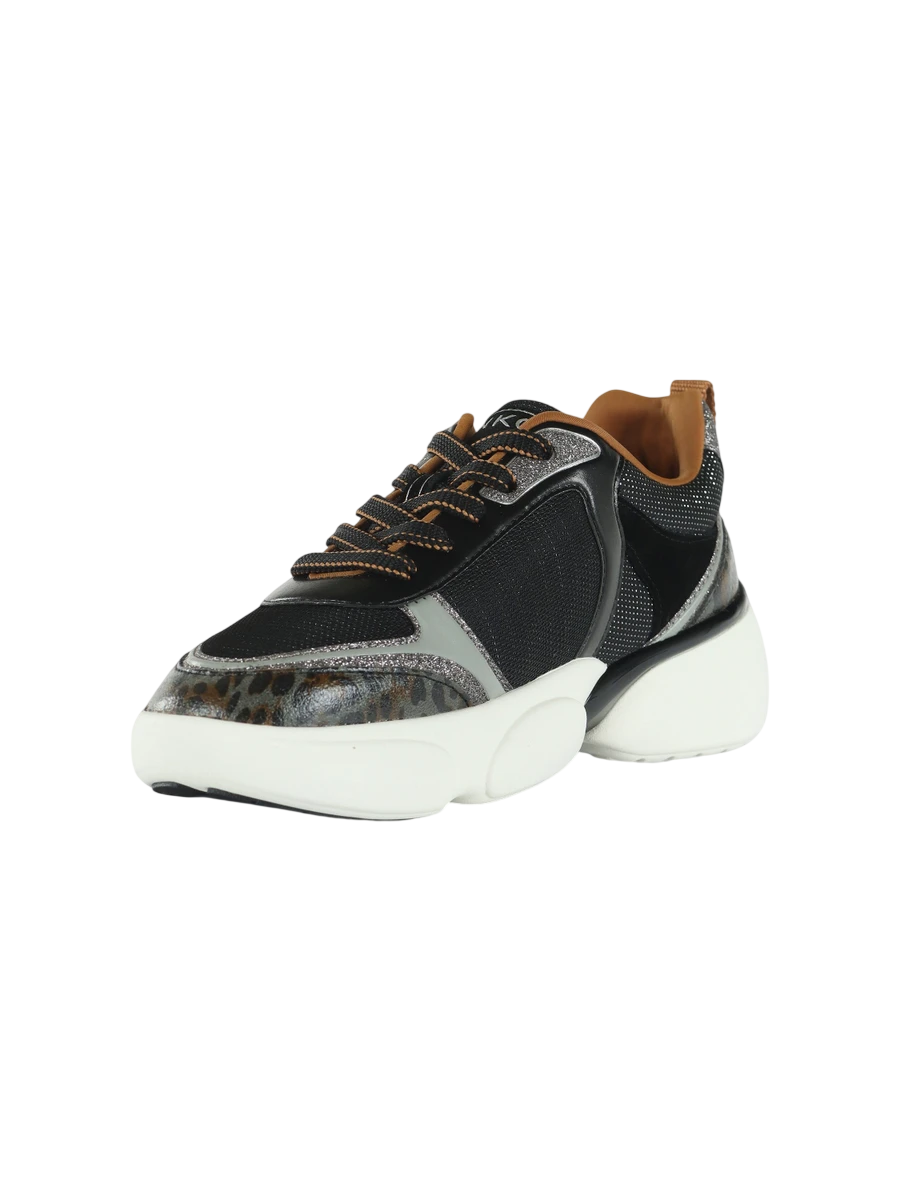 Pinko sneakers donna Alba in tessuto e pelle glitter nero SS0211P181 Z99 PINKO 
