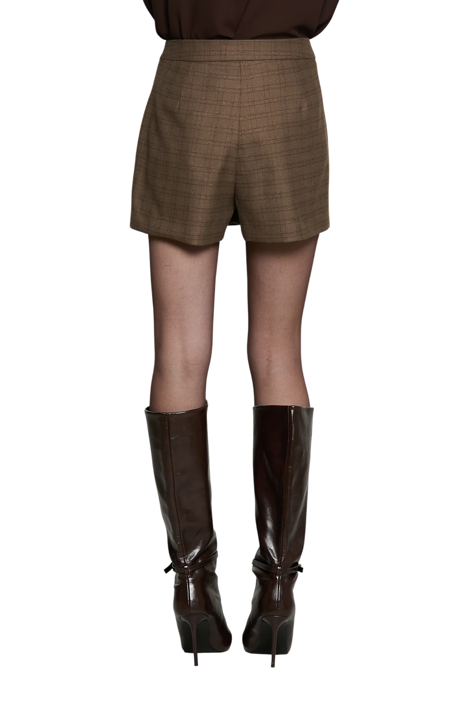 Relish shorts donna Acciai in fantasia check marrone ACCIAI 1987 RELISH 