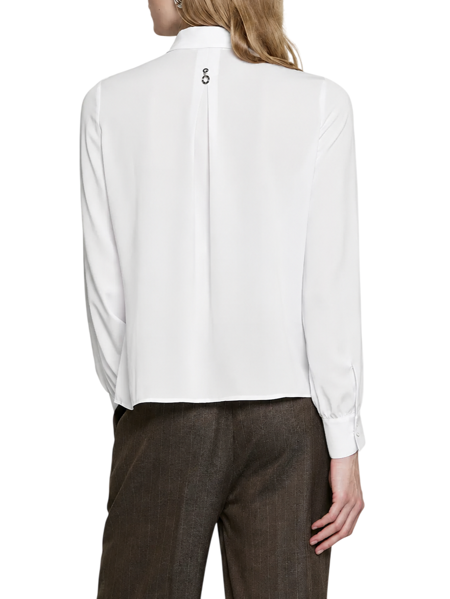 Relish camicia donna Barela con dettaglio plissè bianco latte BARELA 1101 RELISH 