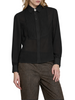 Relish camicia donna Barela con dettaglio plissè nero