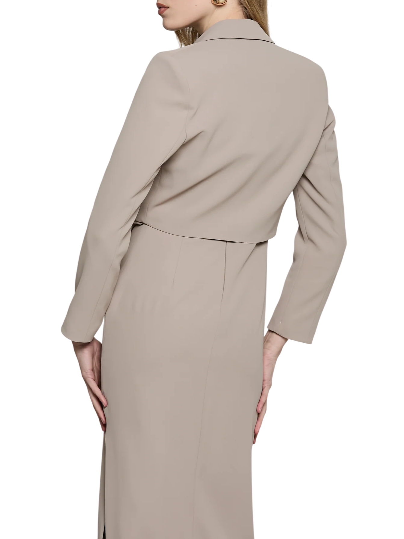 Relish giacca crop Cassellim monopetto donna tortora CASSELLIM 1127 RELISH 