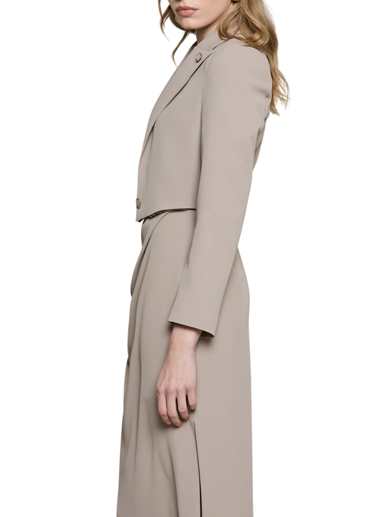 Relish giacca crop Cassellim monopetto donna tortora CASSELLIM 1127 RELISH 