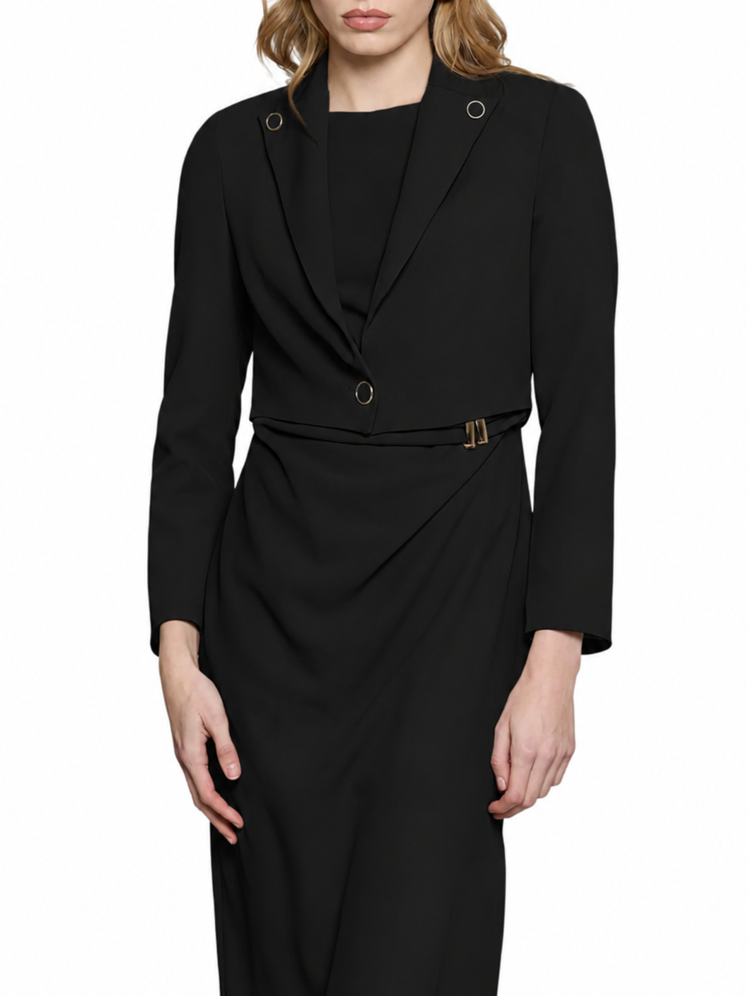 Relish giacca crop Cassellim monopetto donna nero CASSELLIM 1199 RELISH 