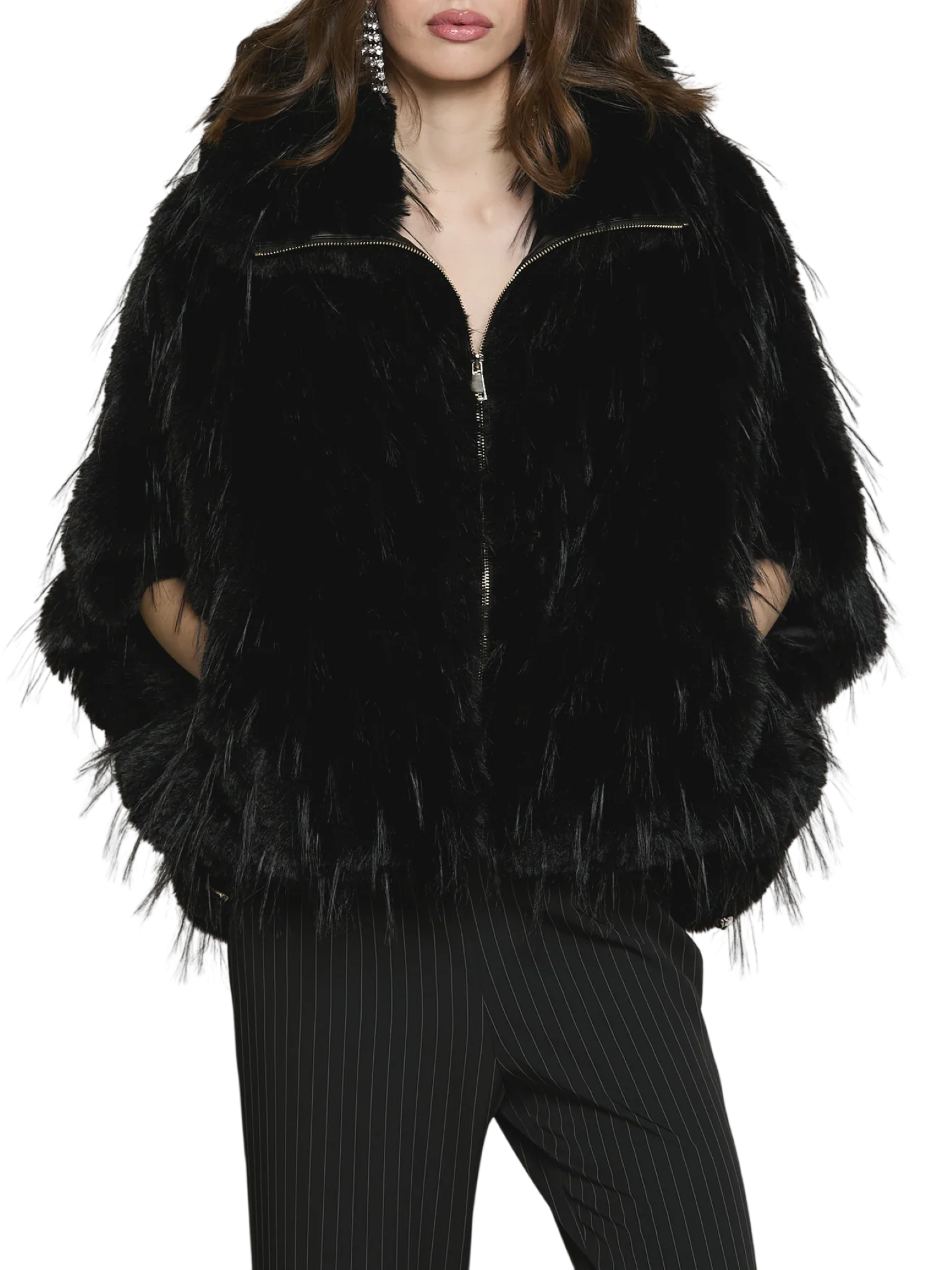 Relish pelliccia ecologica Medina con zip nero MEDINA 1199 RELISH 