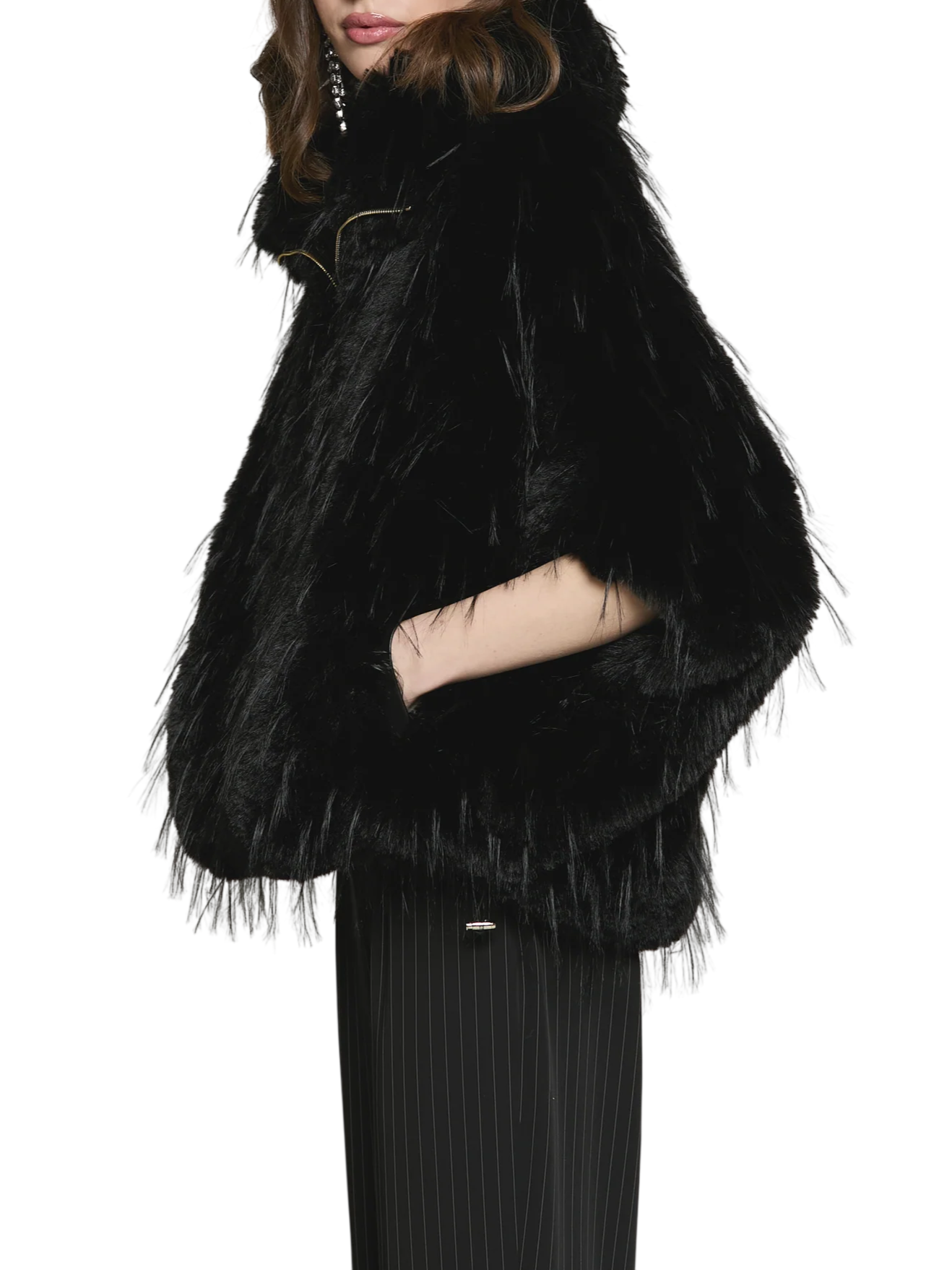 Relish pelliccia ecologica Medina con zip nero MEDINA 1199 RELISH 