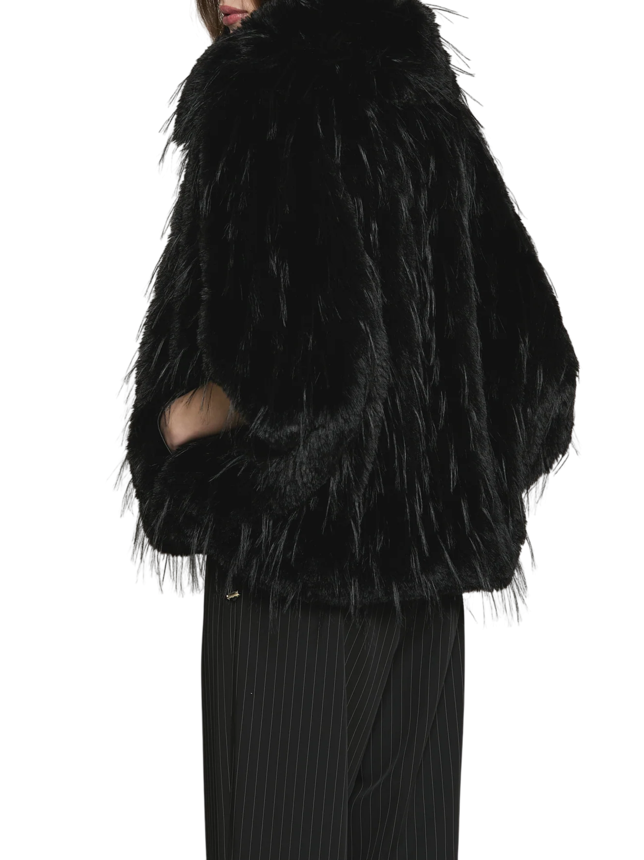 Relish pelliccia ecologica Medina con zip nero MEDINA 1199 RELISH 