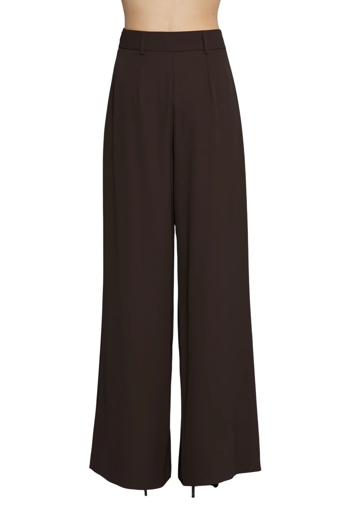 Relish pantaloni palazzo Rojem con pinces e cintura marrone ROJEM 2961 RELISH 