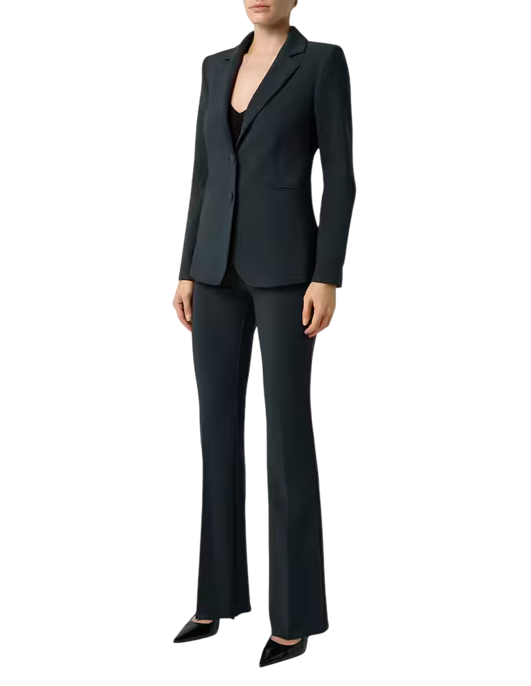 Sandro Ferrone pantaloni a zampa donna verde bosco S18YBGMOSCHINO FOREST Sandro FERRONE 