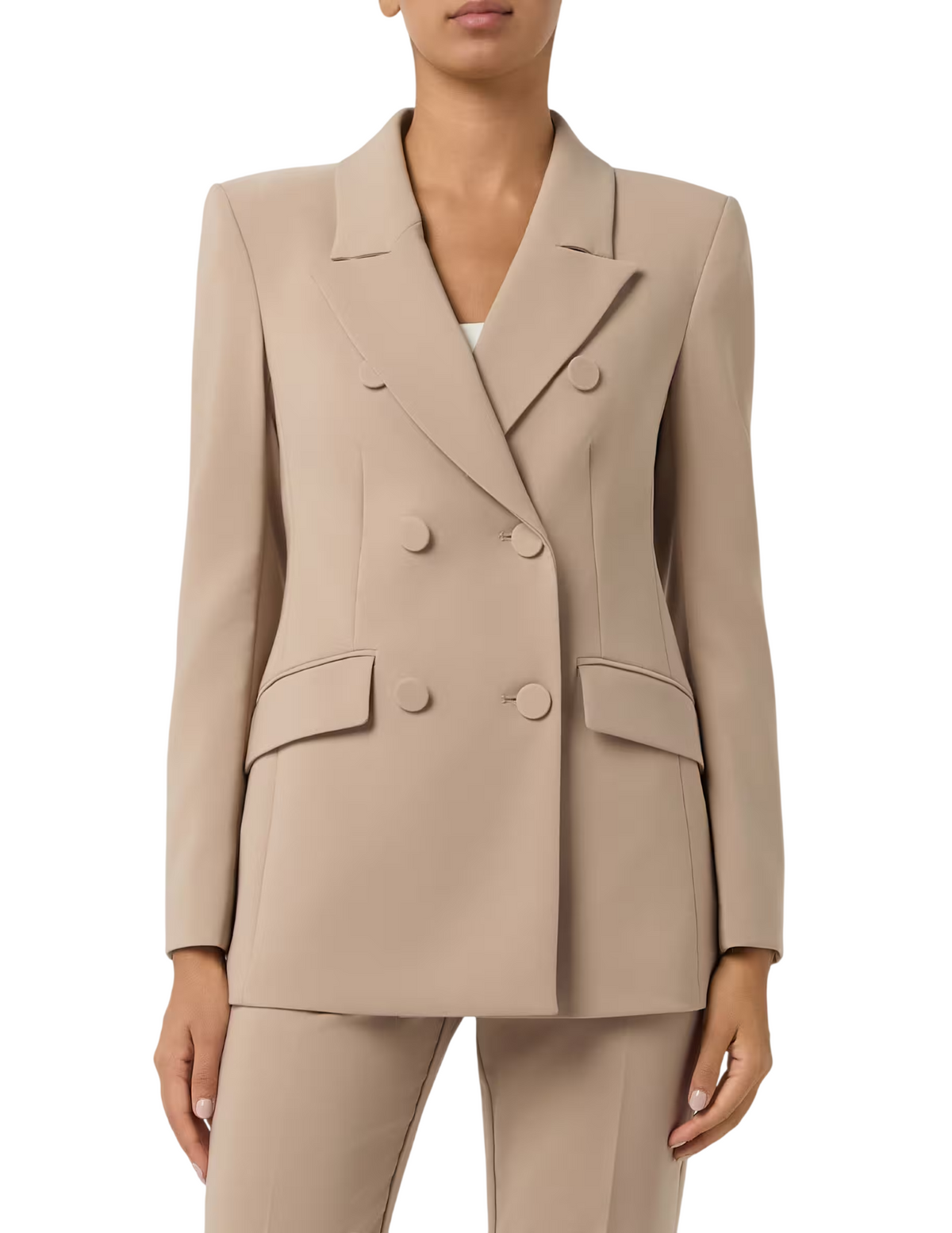 Sandro Ferrone giacca blazer doppiopetto donna Grara beige S18YBGRARA CASHA Sandro FERRONE 