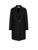 Sandro Ferrone cappotto lungo donna misto lana doppiopetto nero