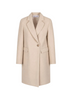 Sandro Ferrone cappotto lungo donna misto lana doppiopetto beige chiaro