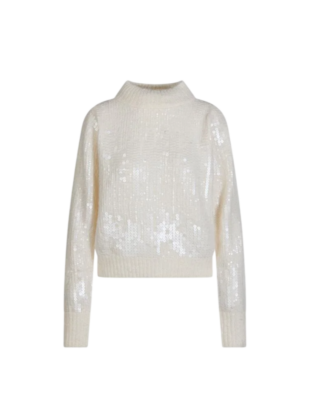 Sandro Ferrone maglia lupetto donna misto lana con paillettes panna S87YBGGIACOMO PANNA Sandro FERRONE 